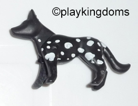 Dog Closed Mouth Bending Head Black