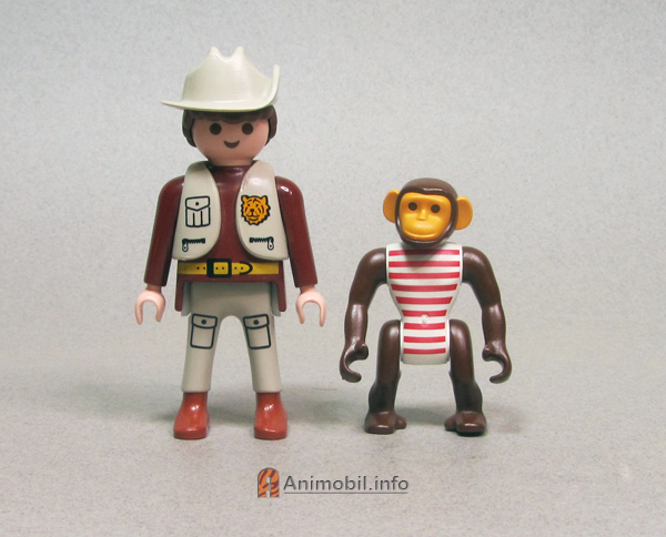 Chimpanzee with Striped Shirt