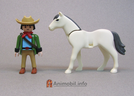 Horse Vers 2 Left Foot White with Dark Grey Mane