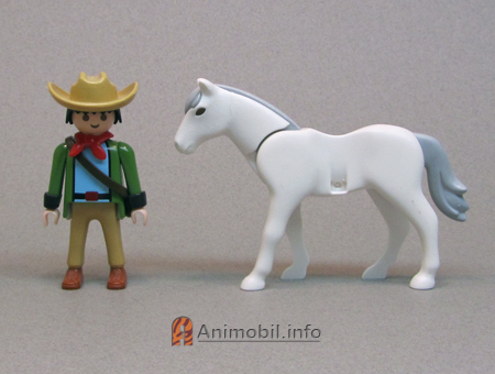 Horse Vers 2 Left Foot White and Light Grey Mane