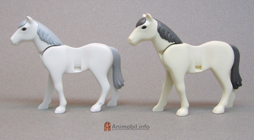 Horse Vers 2 Right Foot White with Dark Grey Mane