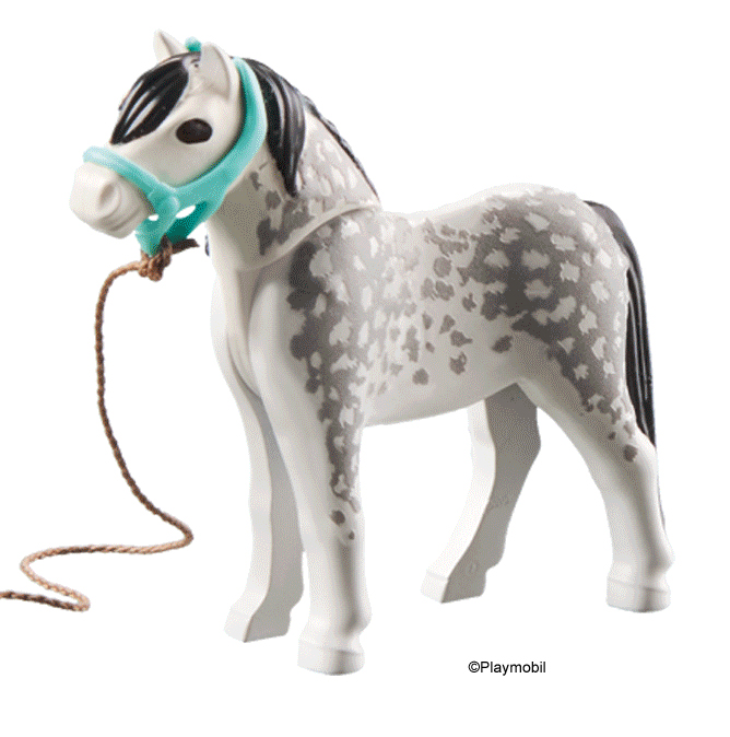 Pony 3 White with Grey Spots 2