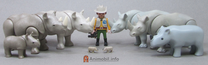 playmobil rhino with baby