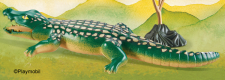 Alligator Dark Green and Tan