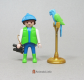 Parrot Blue with Green