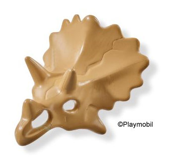 Triceratops Skull Tan