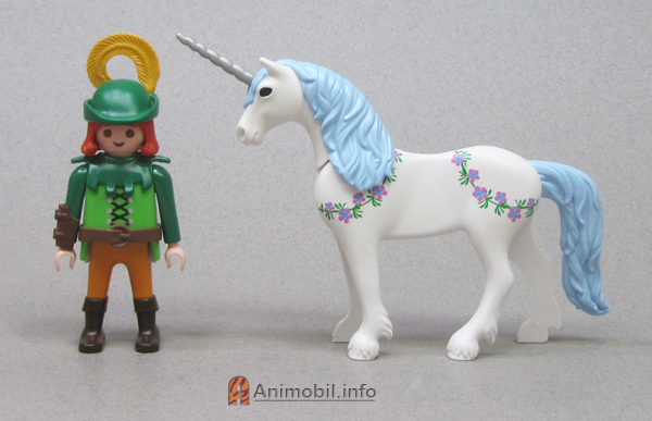 Unicorn 2 White with Blue Mane and Silver Horn