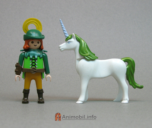 Unicorn White with Green Mane