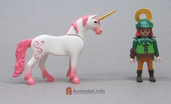Unicorn 2 White with Pink Feet and Gold Horn
